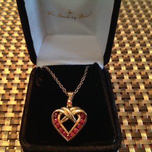 A Dozen Rubies Heart Pendant
